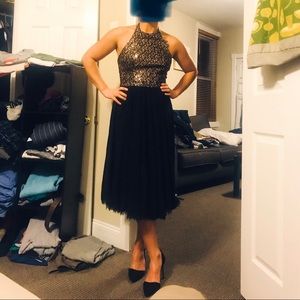 ‘Tatiana’ Dress The Population Halter Sequin Dress